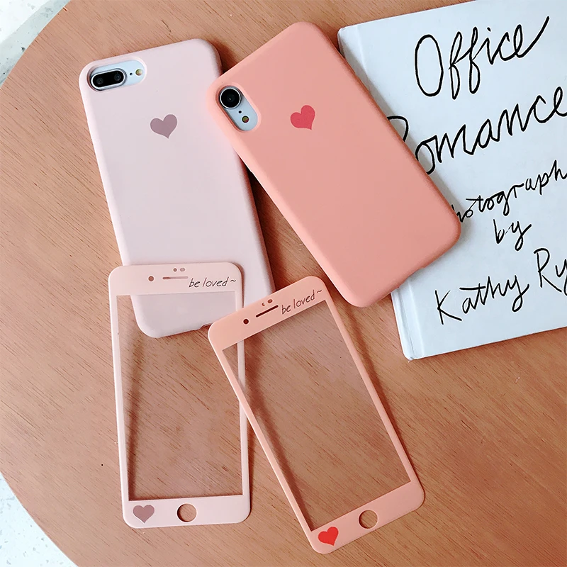 Для iPhone XS max XR X жидкий силиконовый чехол для задней панели и защитная пленка из