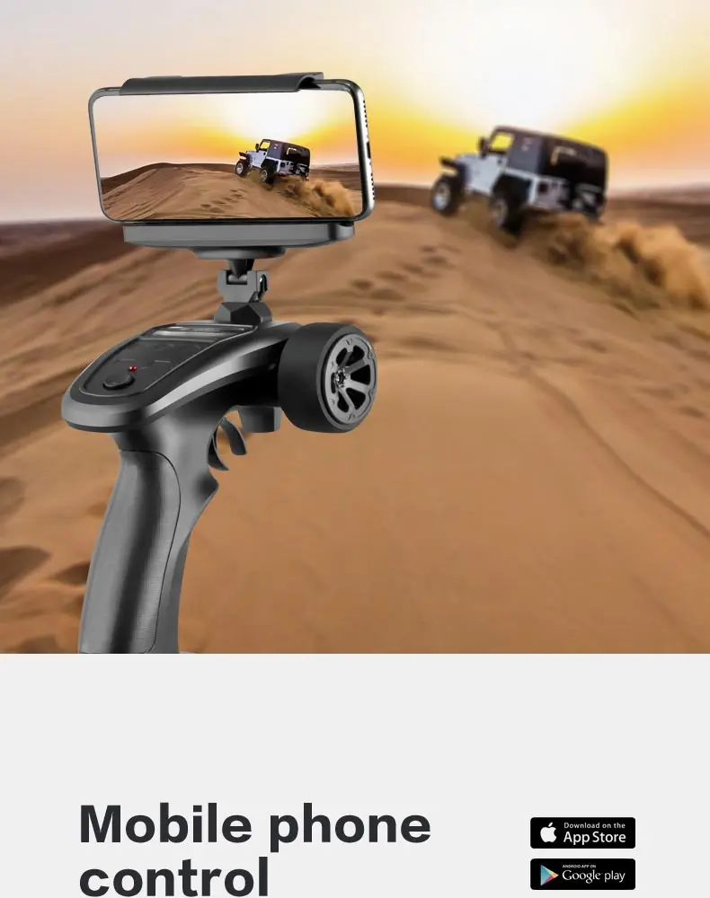 EBOYU FY003AB WiFi 2,4 Ghz 1/16 4WD зимние шины грузовик внедорожник RC грузовик+ внедорожные шины WiFi FPV 0.3MP камера классический ретро RTF