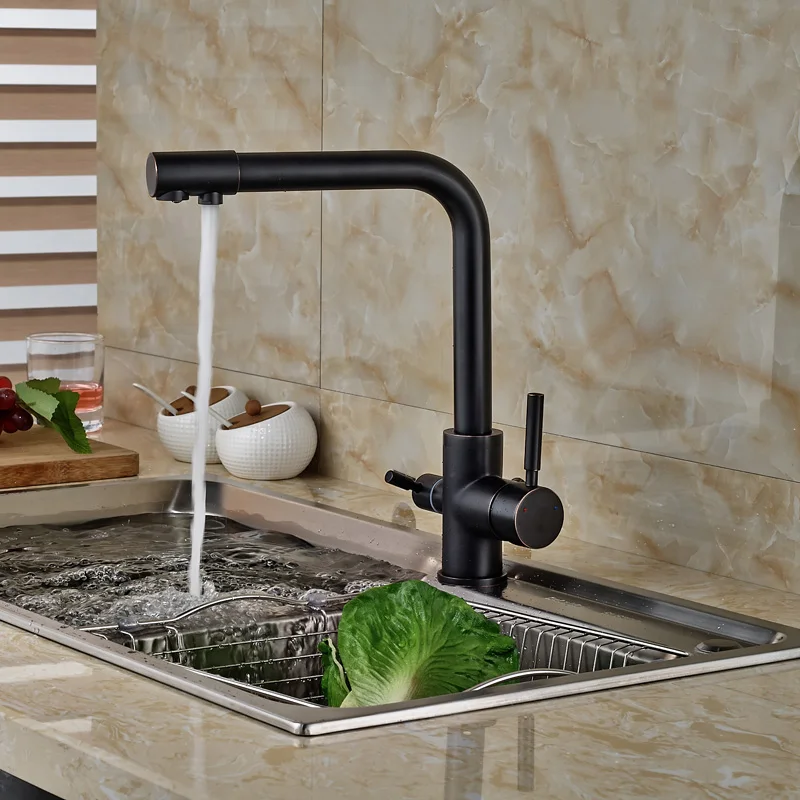 Античная бронза горячая холодная вода кухонный кран чистая Миксер для напитков с