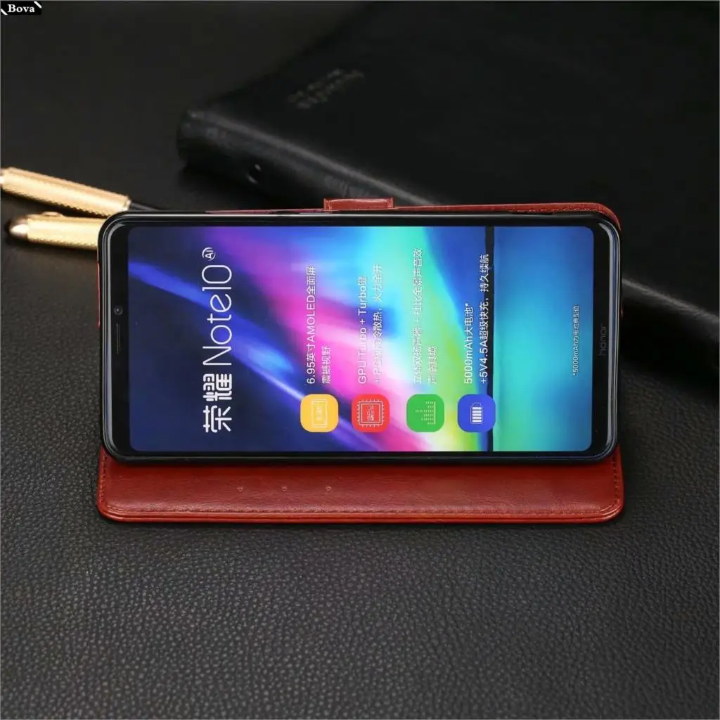 Чехлы для Honor Note 10 держатель карт чехол Huawei (6 95 дюйма) кожаный телефона кошелек