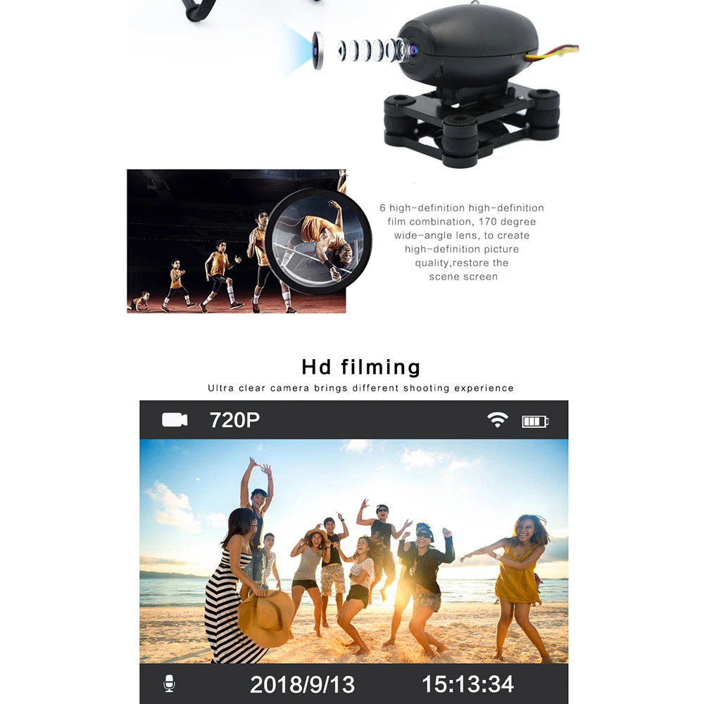 Phoota 2 4 GHz канальный 6 осевой GPS FPV HD 720P 2.0MP камера WiFi Hover Altitude Hold дистанционное