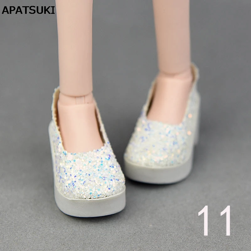 Модные белые блестящие туфли 6*2 5 см для куклы Saron Doll 1/4 на высоком каблуке 45 50 кула