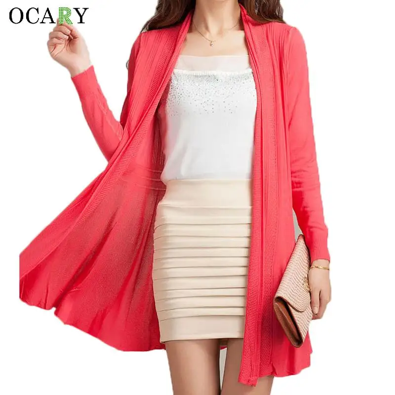 Женский вязаный сарафан повседневный весенний свободный кардиган крючком