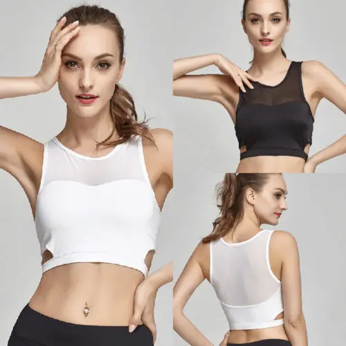 2017 новые Для женщин стильные seamless Sportswear Push Up Bra Crop топ жилет удобные стрейч