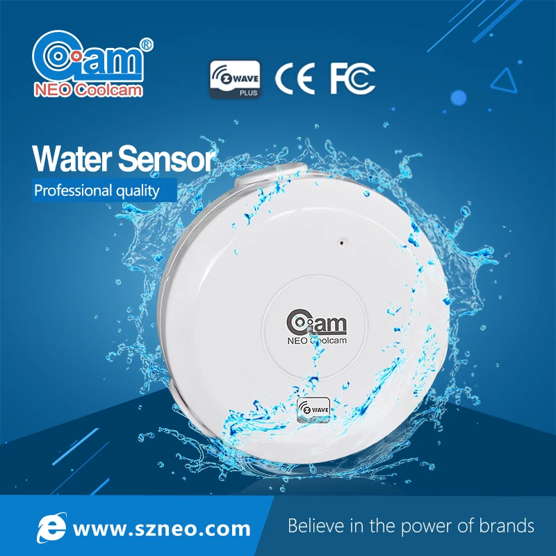 НЕО Coolcam nas-ws01z Z-Wave потока утечки воды сигнализации Сенсор утечки воды Сенсор Z-Wave Сенсор сигнализации дома автоматизация Системы