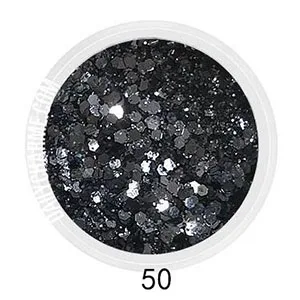50 1 коробка 10 мл массивные блёстки шестиугольные хлопья для глаз лицо тело Блестящий Блеск блесток дизайн ногтей кончик Декор 0,2-2 мм блеск для ногтей - Цвет: 50