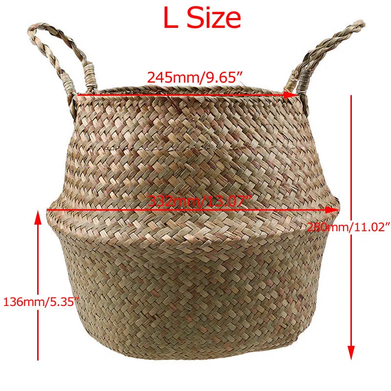 33X28cm-style 3 Ручная работа водоросль плетеная корзина для хранения с кисточками стильная складная корзина для белья игрушки для хранения одежды корзины-Органайзер Домашний декор - Цвет: 33X28cm-style 3