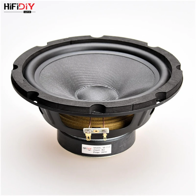 HIFIDIY LIVE HIFI колонки DIY 8 дюймов " Midbass НЧ динамик 8 Ом 160 Вт из стекловолокна Вибрационный таз громкоговоритель S8-210