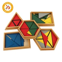 baby toys montessori material wooden constituting a triangle school box geometric jigsaw puzzle games learning educational toys