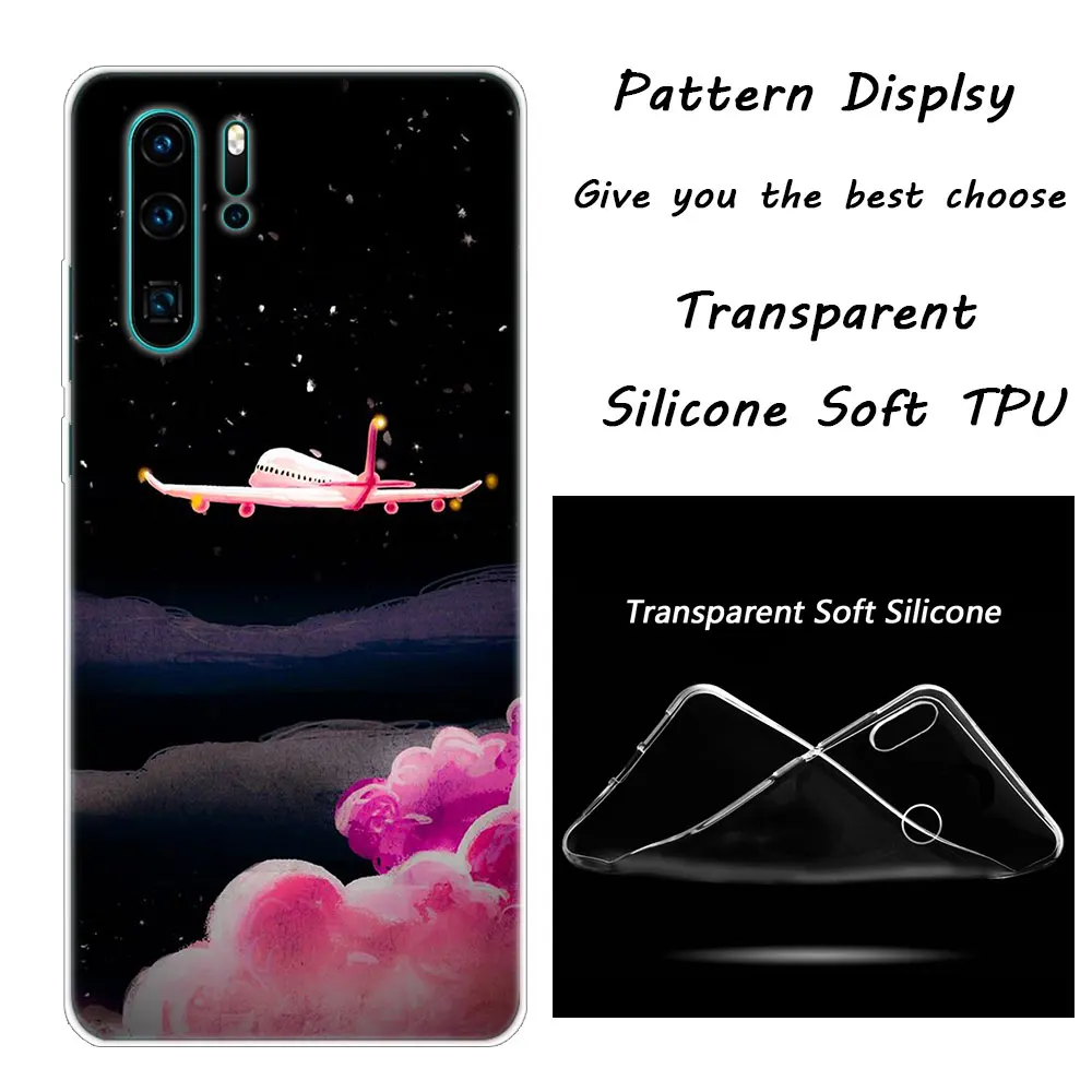 Силиконовый чехол для телефона с рисунком самолета для huawei P30 P20 Pro P10 P9 P8 Lite P Smart Z Plus NOVA 3 3i - Цвет: 011
