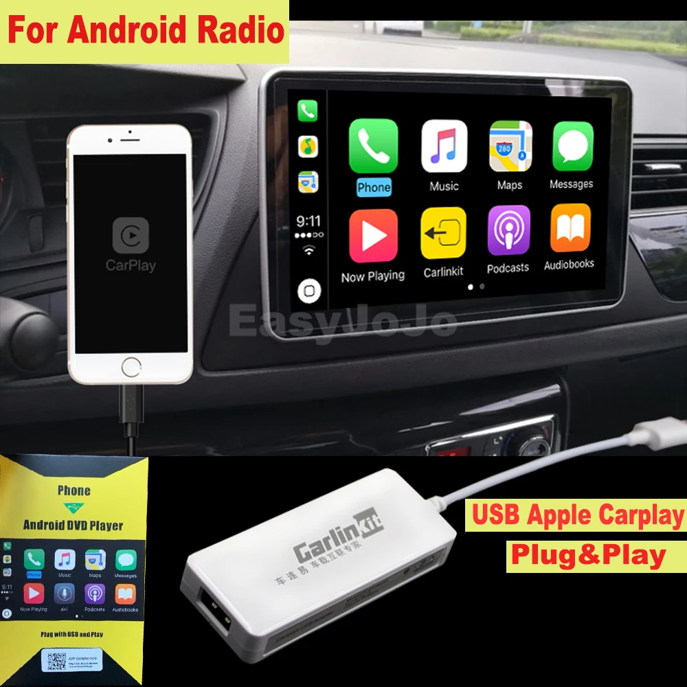 12 В USB Bluetooth ключ автомобильный навигационный плеер Apple Carplay для iOS CarPlay Android Авто