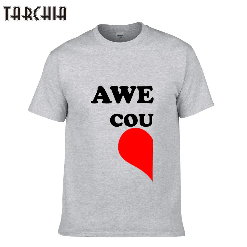 TARCHIA мужские футболки AWE COU Men'S с коротким рукавом и круглым вырезом летние топы