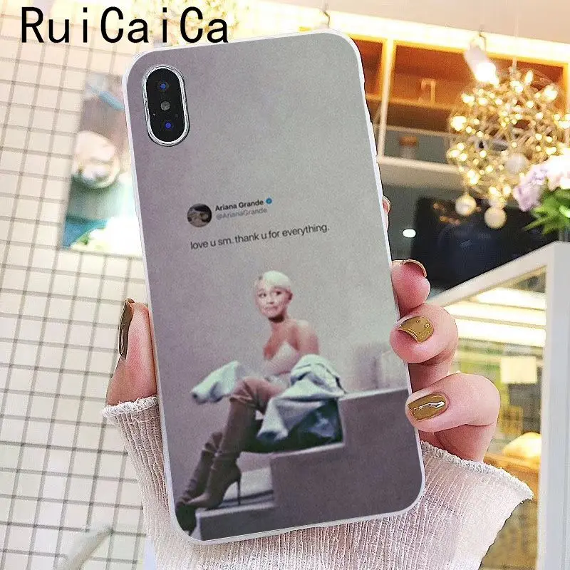 Ruicaica Ariana Grande God is a woman DIY печать рисунок чехол для телефона для iPhone 8 7 6 6S Plus X XS MAX 5 5S SE XR 10 Чехол