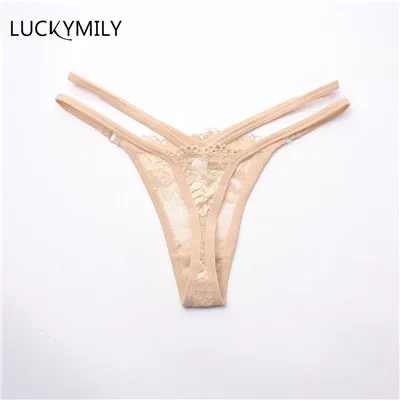 Luckymily, сексуальные трусики, женское нижнее белье, стринги, женские стринги, бесшовное бикини, Мини трусы, женское нижнее белье Танга, бикини - Цвет: Apricot