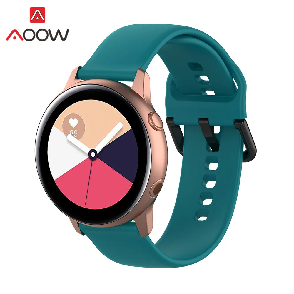 Ремешок силиконовый для Samsung Galaxy Watch Active 42 мм быстросъемный браслет Huami Amazfit bip Garmin