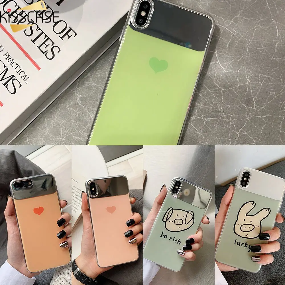 KISSCASE карамельный цвет чехол для iPhone 7 8 XR плюс милый мультфильм 6 S X XS MAX|Бамперы| |