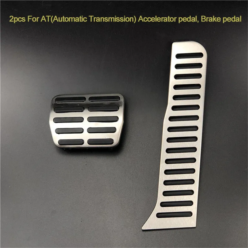 AT 2pcs Автомобильные аксессуары подножка газа педаль тормоза педаль сцепления для Skoda Octavia A5 роскошный для сиденья Altea Leon TOLEDO - Название цвета: AT 2pcs