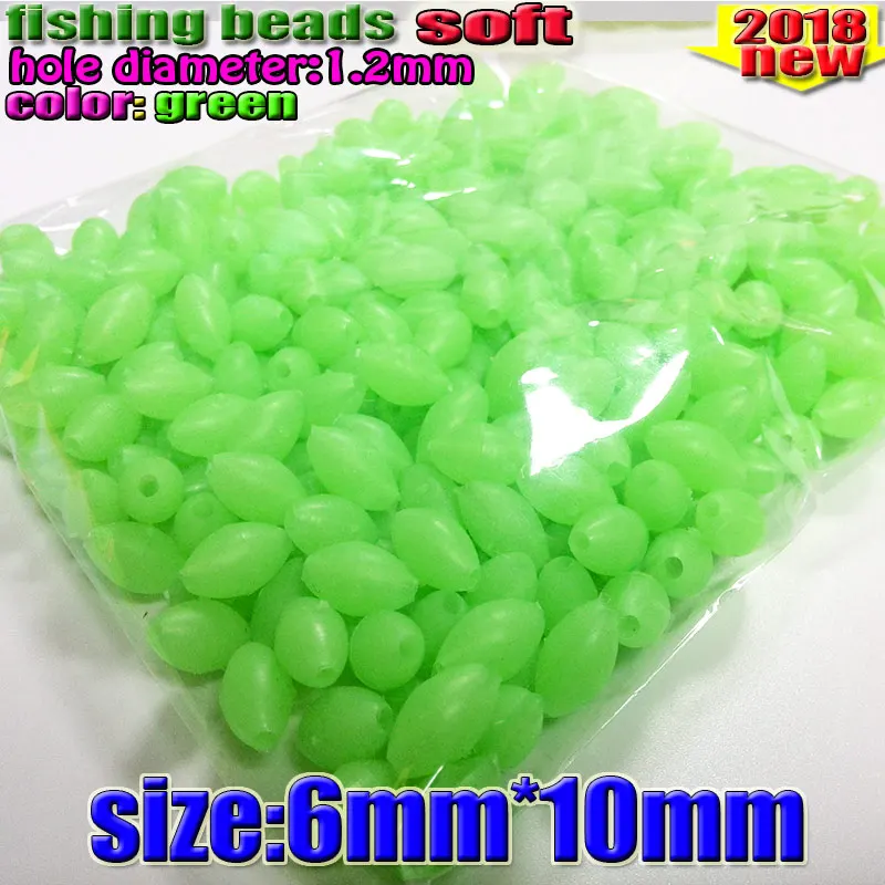 6mm-10mm 300pcs Fihsing пластиковые светящиеся бусины для рыбалки светится в темноте 2*3 3*4-12*16 мм больше выбрать размер - Цвет: 6mm-10mm 300pcs