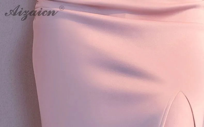 Pink Elegant Mermaid Evening Dresses Women Chinese Dress Qipao Oriental Style Party Gown Sexy Cheongsam Modern Split Costume