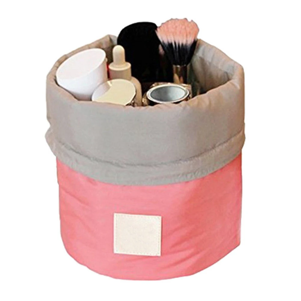 

Makeup Bag Barrel Shaped Cosmetic Storage Case Travel Toiletry Organizer Pouch