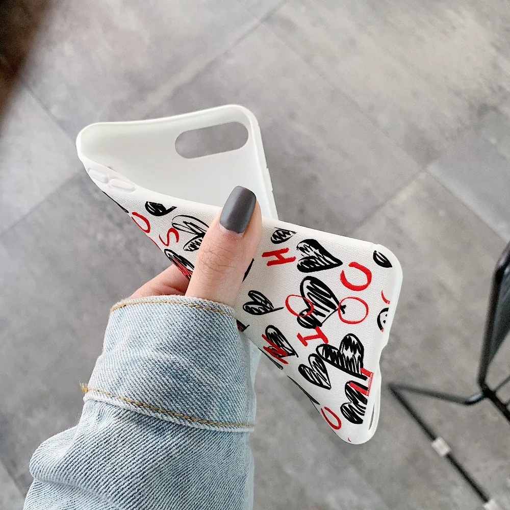 Модный чехол для телефона из ТПУ с сердечками iPhone X XS XSMax XR s 6 S 7 8 Plus мягкий