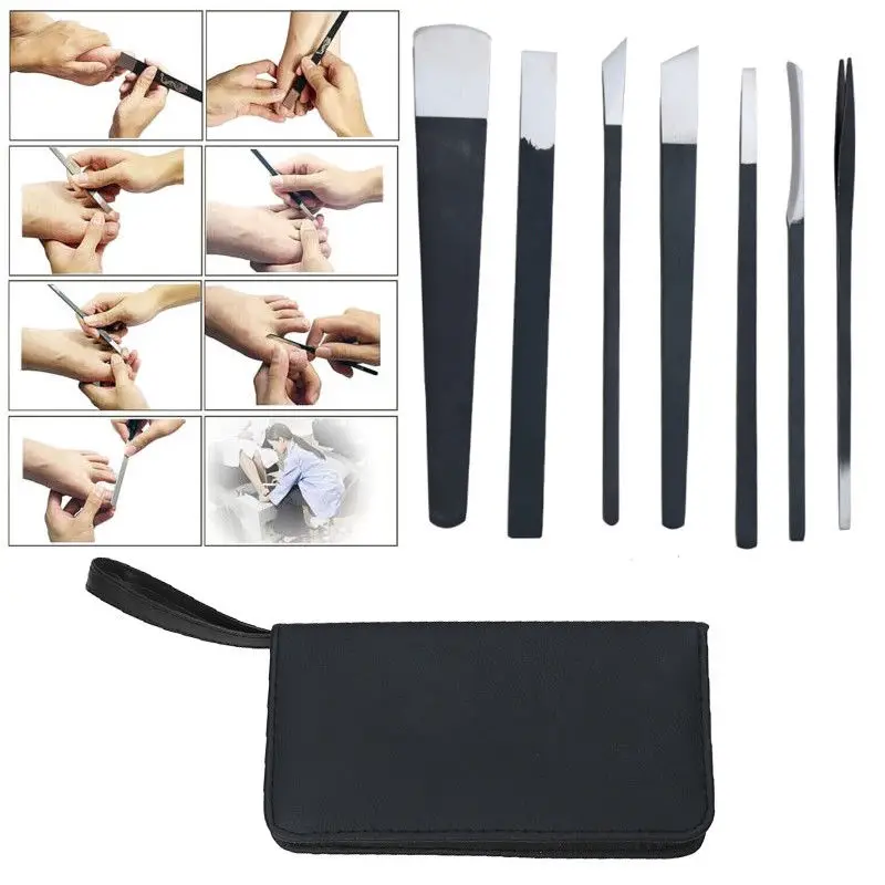 7 шт./компл. профессиональный педикюрный нож резак для маникюра ногтей