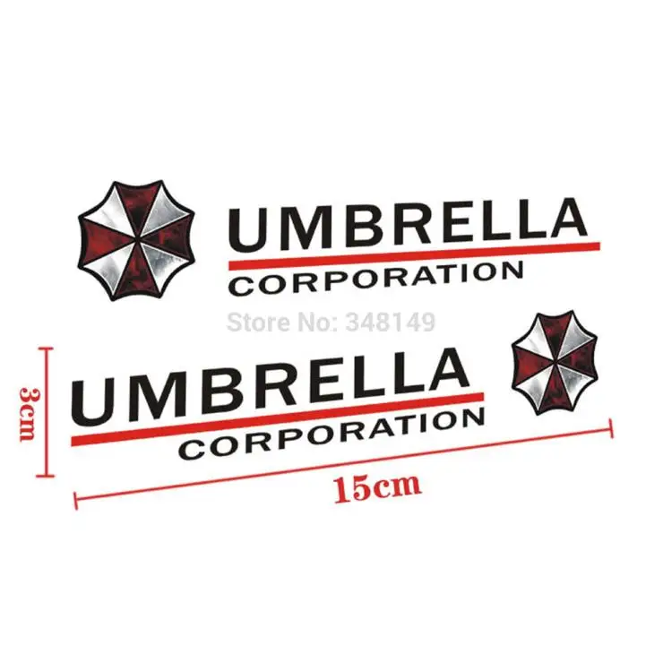 Aliauto 2 x корпорация Umbrella из кинофильма Светоотражающие Автомобильная наклейка на