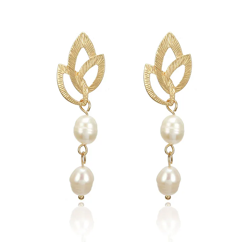 Винтажные серьги для женщин геометрические богемные натуральные пресноводные