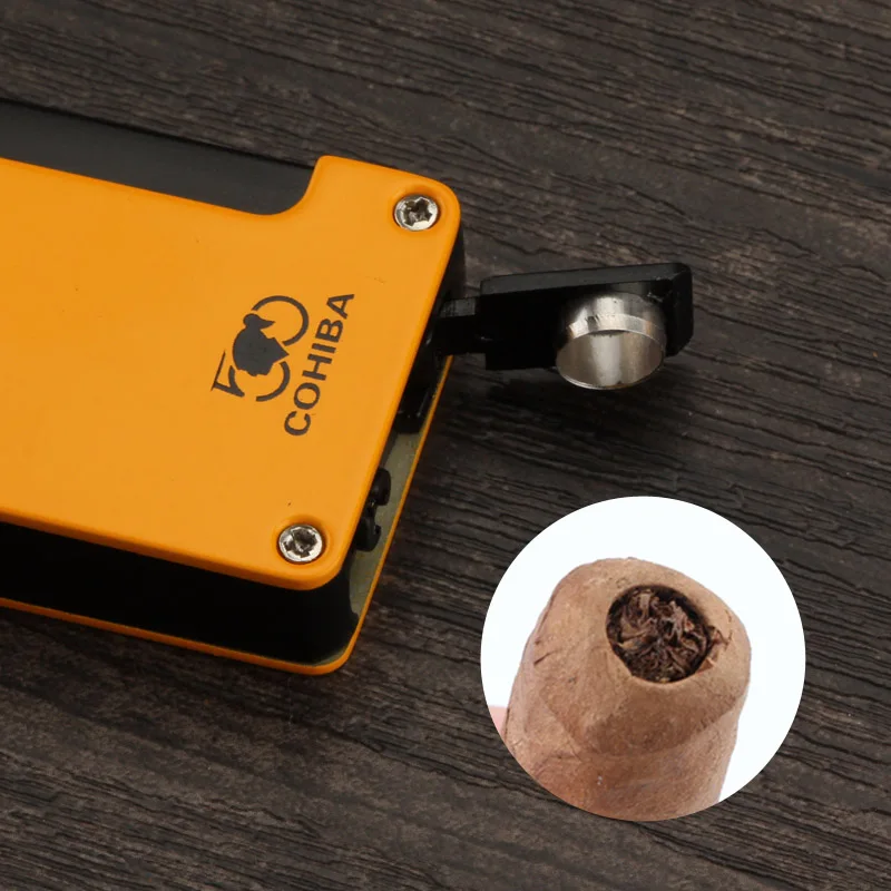 COHIBA карманная газовая зажигалка 1 струйный фонарь Зажигалка для сигар