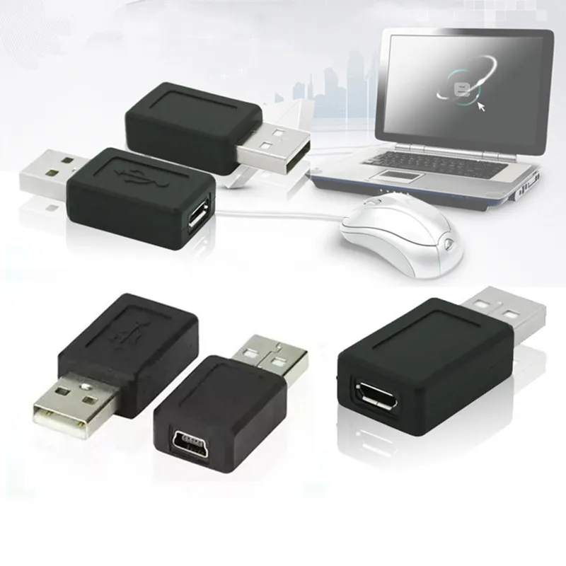

Centechia 1pc Micro 5pin USB Female To USB 2.0 A Male Plug USB Adapter Connector TXTB1