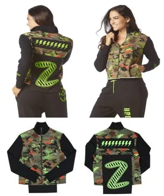 Размеры s m l xl женщина Фитнес Топы клуб Камо отрезать куртка армия зеленый