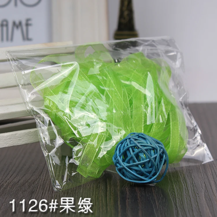 fruit green 10 мм органза лента подарочная упаковка «сделай сам» ремесло декоративные ленты для пошива швейных изделий Бант Лента Свадебная вечеринка украшения 10 м - Цвет: fruit green