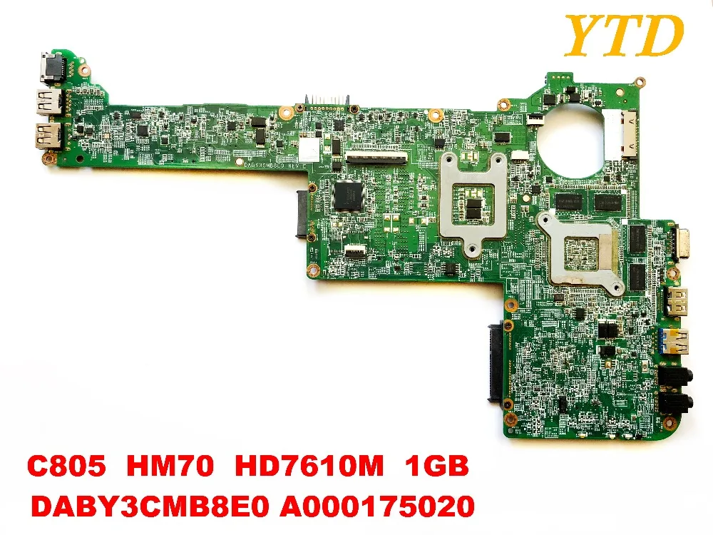 Оригинальная материнская плата для ноутбука Toshiba C805 HM70 HD7610M 1 ГБ dаби3cmb8e0 A000175020