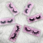 Половинные 3d ресницы из меха норки 100% реальные плотные 3d норковые искусственные бриллиантовые полосатые ресницы