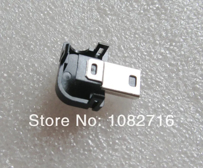 

5 sets / lot DIY 90 left Angle USB b Mini male 5 pins Plug Connector Socket power plugs with Plastic Cover