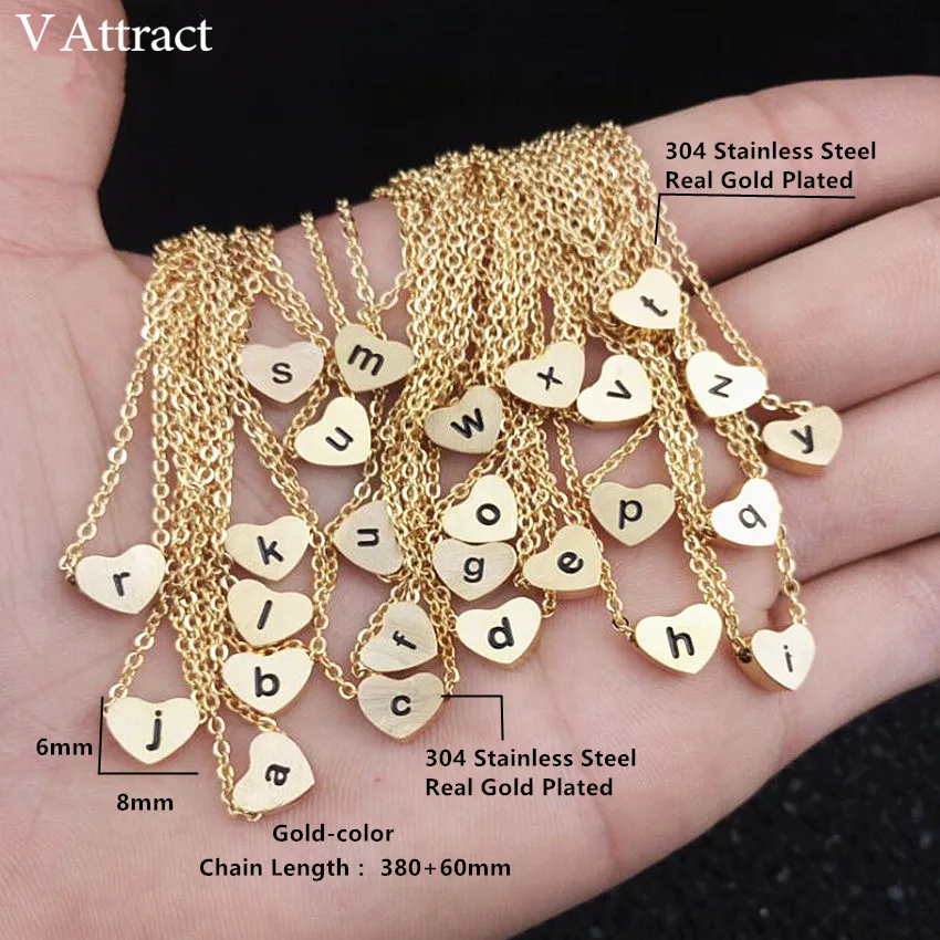 V привлечь Нержавеющая сталь сердце Цепочки и ожерелья Подвеска себе ювелирные