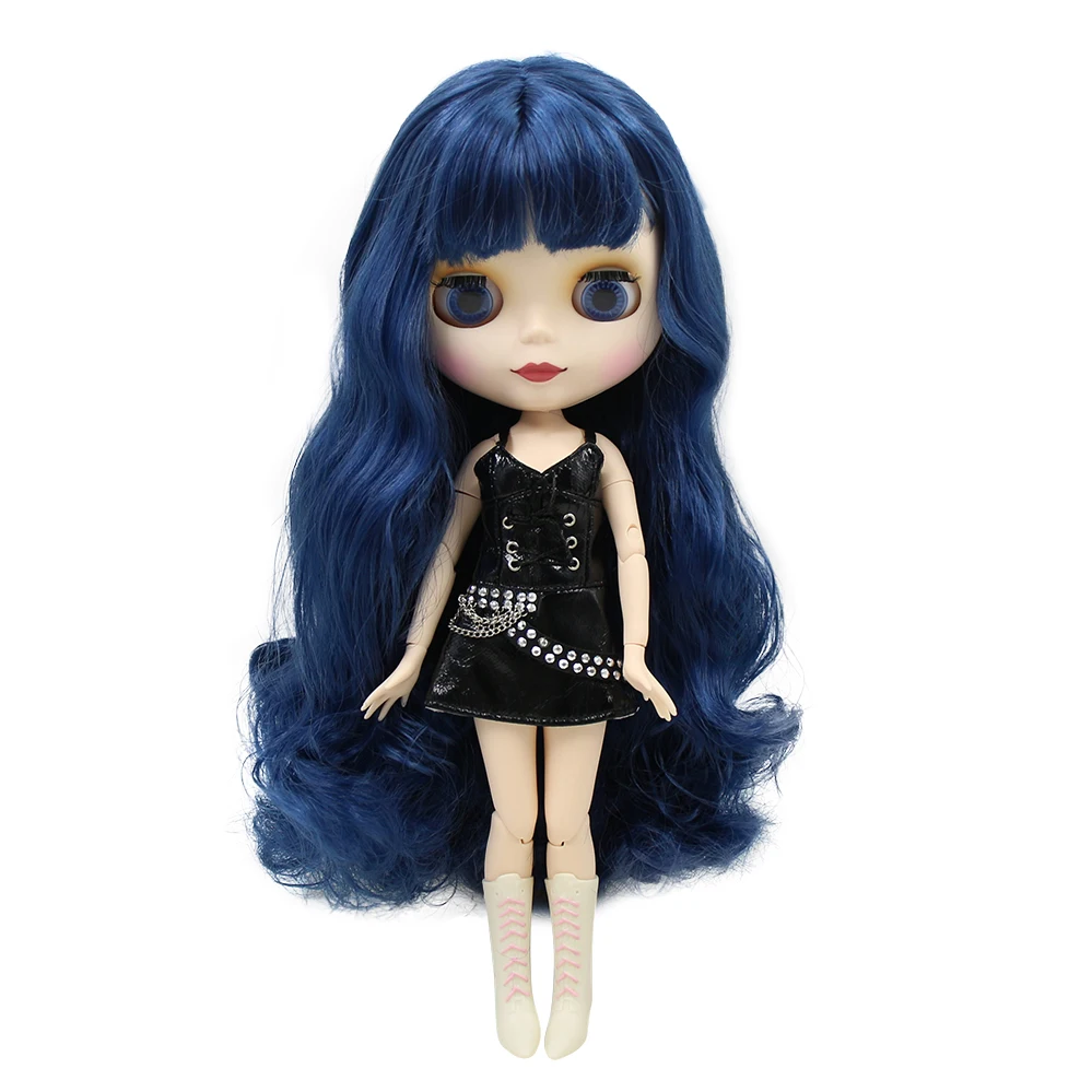 Ледяная кукла DBS Blyth 1/6 bjd синие волосы матовое лицо совместное тело белая кожа