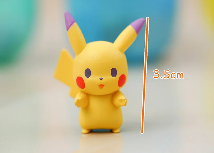 Takara Tomy Покемон 4 стиля ПВХ Аниме фигурки Пикачу Сквиртл Bulbasaur Cubone Мини мультфильм Модель Коллекция подарок
