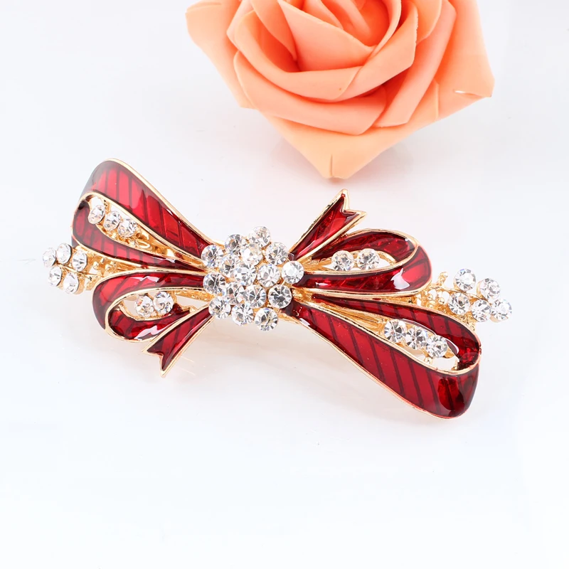 Рождественский подарок очень яркие женские весенние заколки аксессуары для