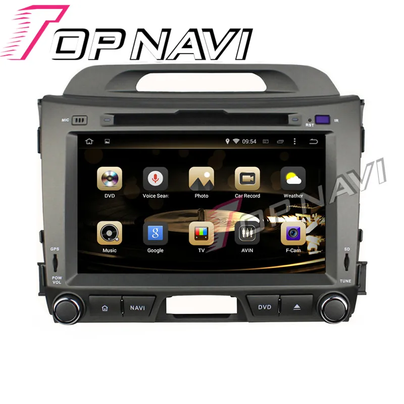 Автомобильный мультимедийный плеер Topnavi 8 дюймов ядер Android 0 GPS навигация для KIA Spro