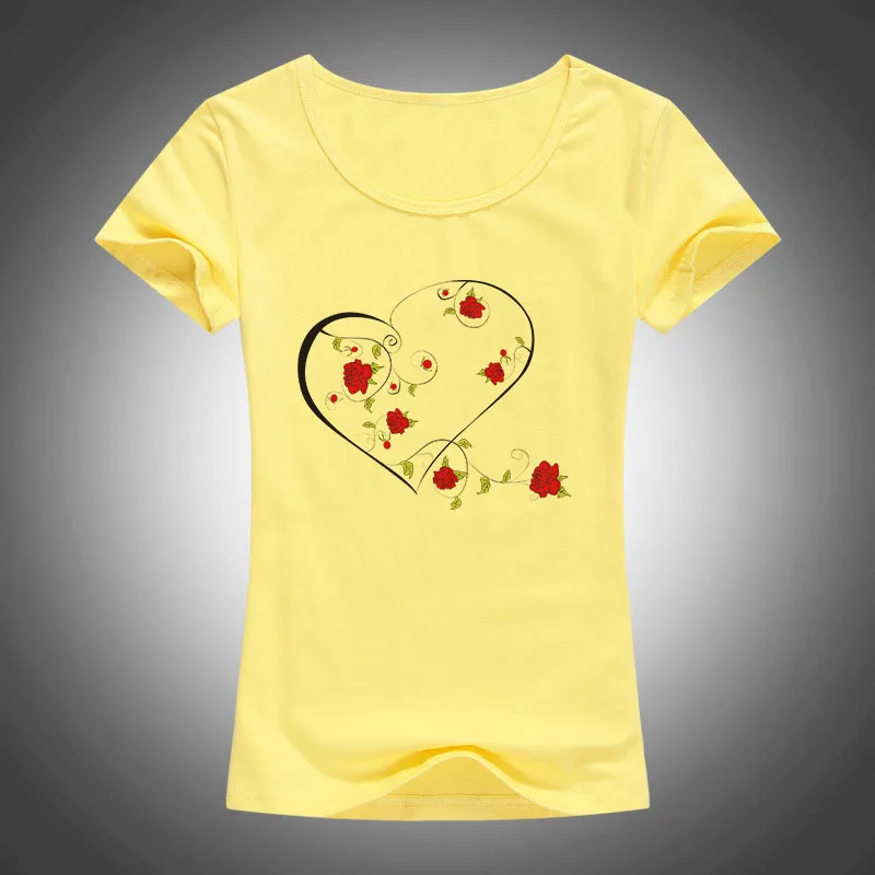 Женская футболка с короткими рукавами летняя хлопковая Футболка круглым вырезом