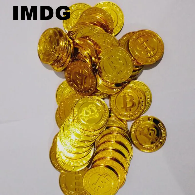 50 шт./упак. новый покер casino chips в форме фишек Казино Биткоин bitcoin золота