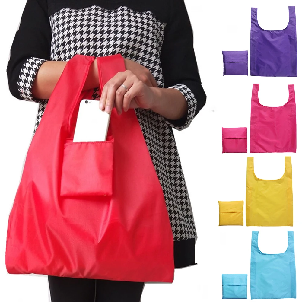 Складная вместительная сумка для покупок Экологически чистая ткань Оксфорд