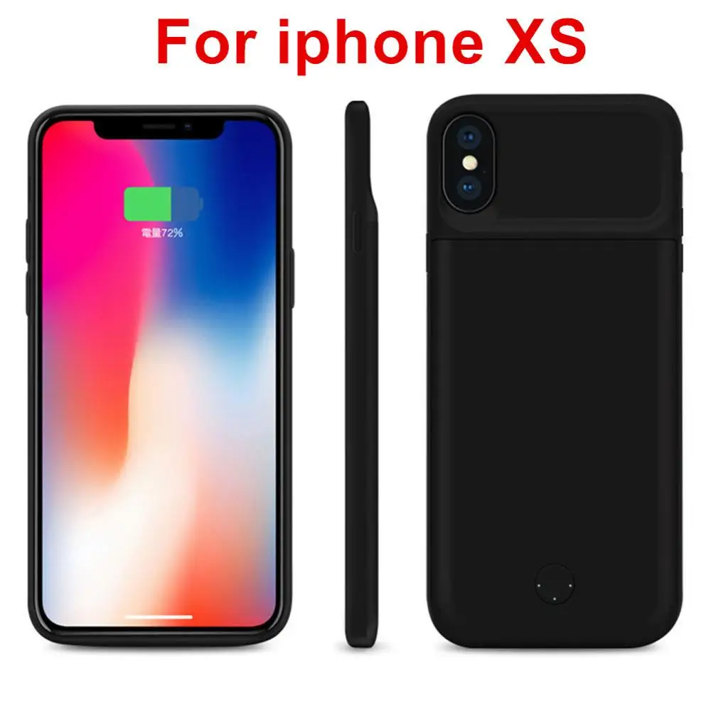 Чехол для аккумулятора 3600 мАч для iphone X XS, чехол для зарядного устройства, чехол для смартфона, внешний аккумулятор для iphone XS, чехол для аккумулятора - Цвет: XS Black