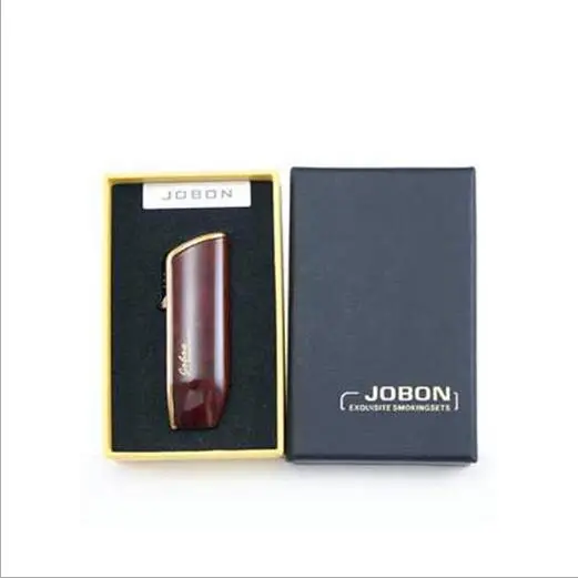 JOBON Новая зажигалка для сигар три прямых пистолета Струи Пламени Зажигалка Ветрозащитная металлическая зажигалка высококачественные курительные подарки