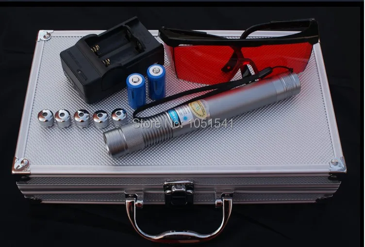 

Super Powerful! Military Blue Laser Pointer 500W 500000m 450nm Flashlight Burn Match Candle Lit Cigarette Wicked LAZER Hunting