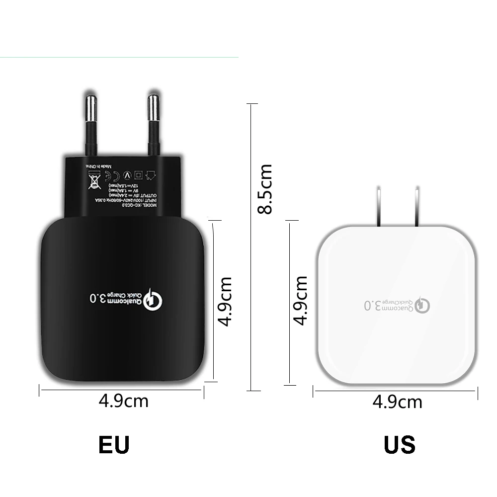 Быстрая зарядка 3 0 QC USB турбо быстрое зарядное устройство для SAMSUNG S10 Plus S9 + S8 Xiaomi Mi9