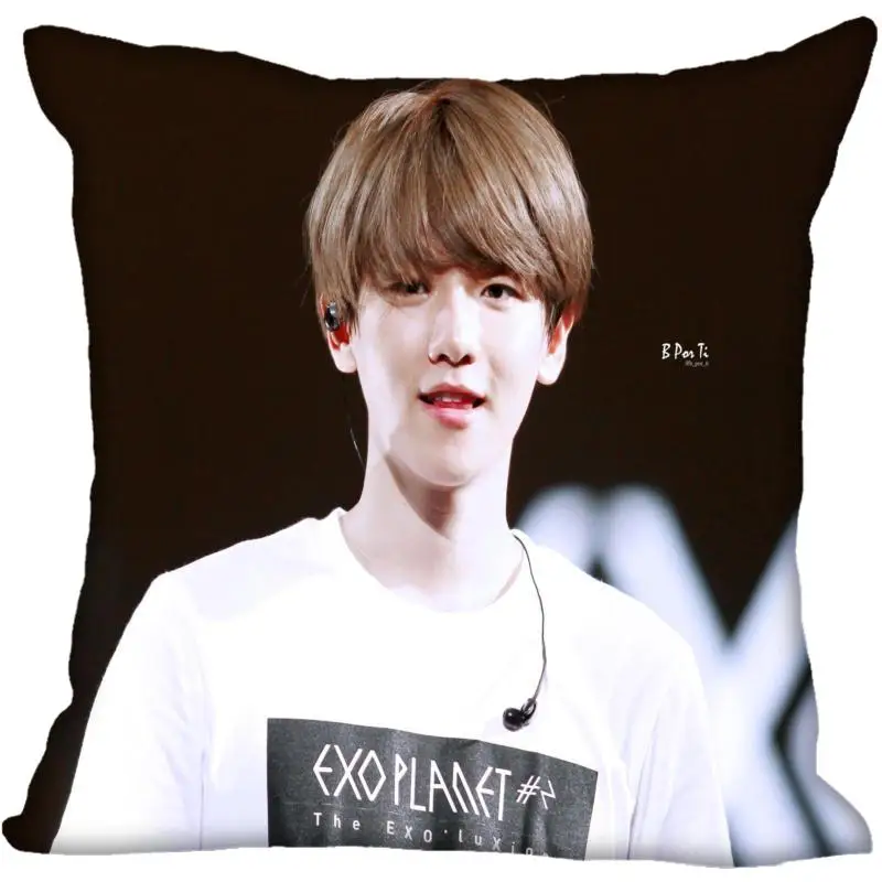 Новинка наволочки Kpop EXO BAEK HYUN с принтом квадратная шелковая наволочка домашние