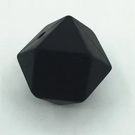 black 50 шт./лот Горячая Шестигранная форма силиконовые бусины россыпью для ожерелье-прорезыватель силиконовые бусины для детский прорезыватель BPA микроволновых печей DIY бусины - Цвет: black