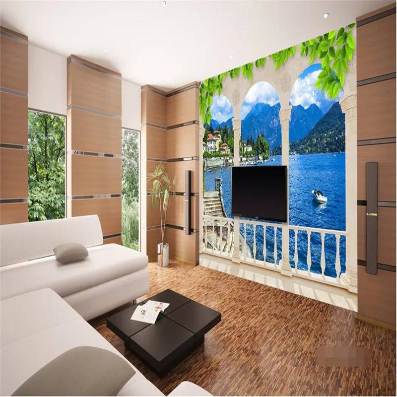 Обои для murals-3d домашний декор фото фон обои фотосъемки с изображением арки озера